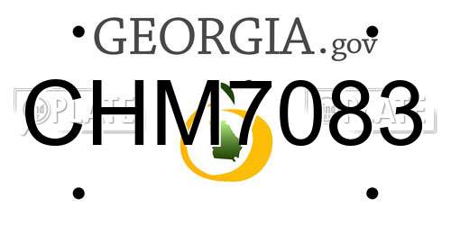 CHM7083 Georgia License Plate