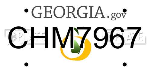 CHM7967 Georgia License Plate