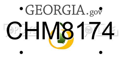 CHM8174 Georgia License Plate
