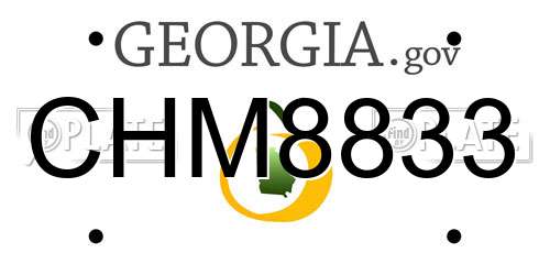 CHM8833 Georgia License Plate