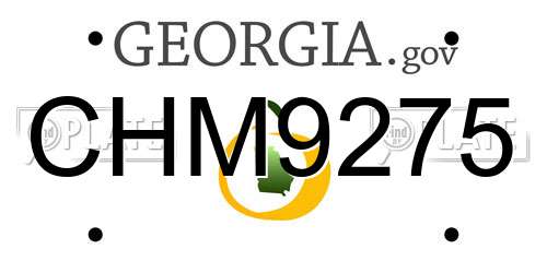 CHM9275 Georgia License Plate