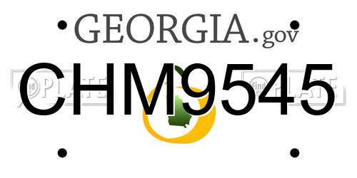 CHM9545 Georgia License Plate