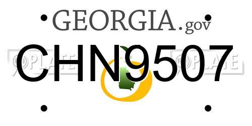CHN9507 Georgia License Plate