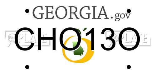 CHO13O Georgia License Plate