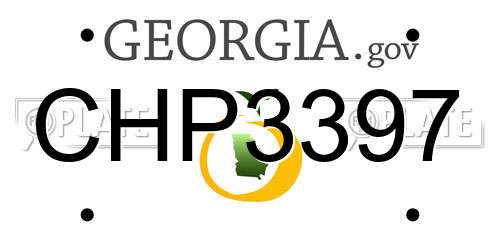 CHP3397 Georgia License Plate