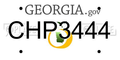 CHP3444 Georgia License Plate