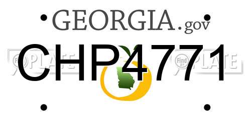CHP4771 Georgia License Plate