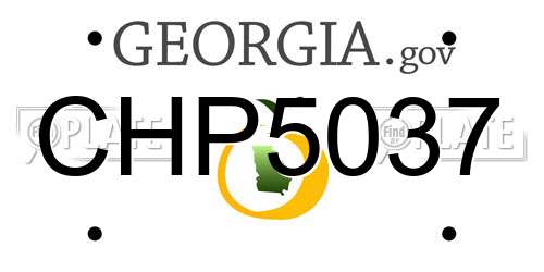 CHP5037 Georgia License Plate