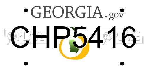 CHP5416 Georgia License Plate