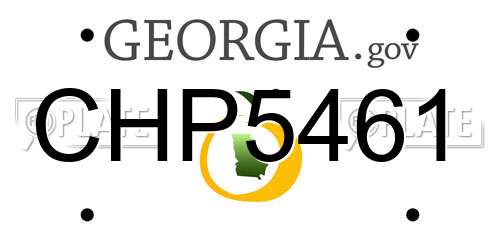 CHP5461 Georgia License Plate