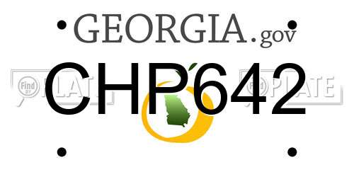 CHP642 Georgia License Plate