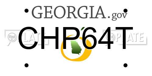 CHP64T Georgia License Plate