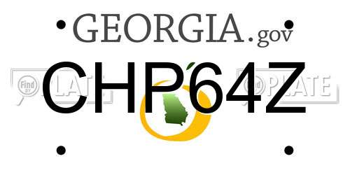 CHP64Z Georgia License Plate