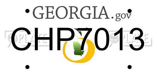 CHP7013 Georgia License Plate
