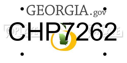 CHP7262 Georgia License Plate