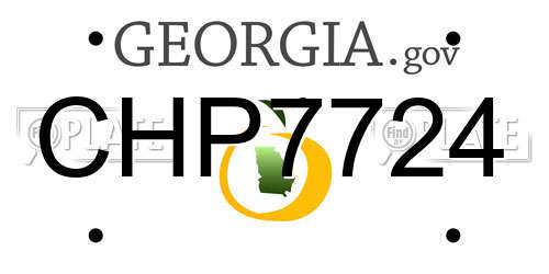 CHP7724 Georgia License Plate