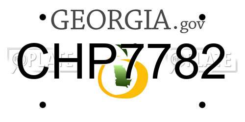 CHP7782 Georgia License Plate