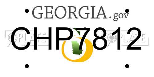 CHP7812 Georgia License Plate