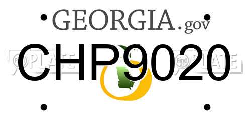 CHP9020 Georgia License Plate