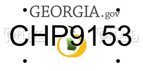 CHP9153 Georgia License Plate
