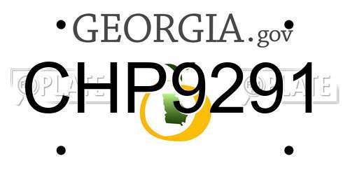 CHP9291 Georgia License Plate