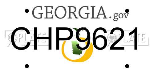CHP9621 Georgia License Plate