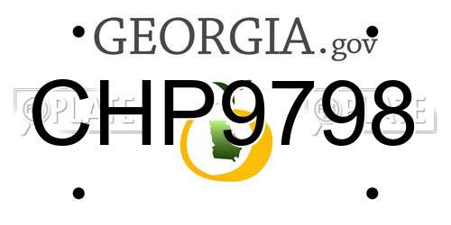 CHP9798 Georgia License Plate