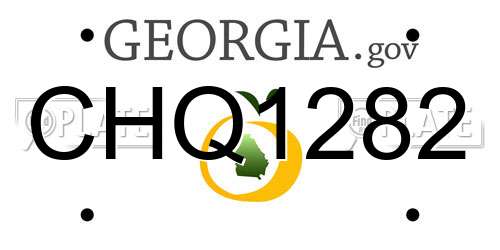 CHQ1282 Georgia License Plate