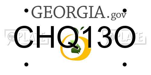 CHQ13O Georgia License Plate