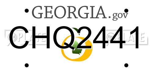 CHQ2441 Georgia License Plate
