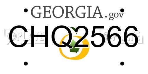 CHQ2566 Georgia License Plate
