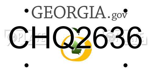CHQ2636 Georgia License Plate