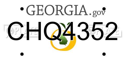 CHQ4352 Georgia License Plate