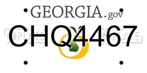 CHQ4467 Georgia License Plate