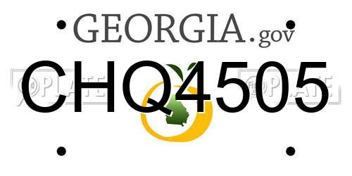 CHQ4505 Georgia License Plate