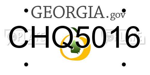 CHQ5016 Georgia License Plate