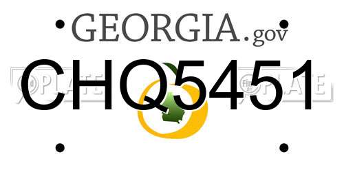 CHQ5451 Georgia License Plate