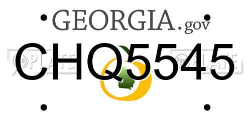 CHQ5545 Georgia License Plate