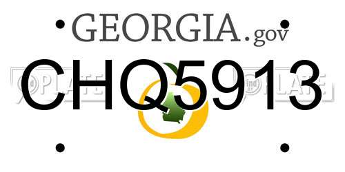 CHQ5913 Georgia License Plate