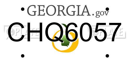 CHQ6057 Georgia License Plate