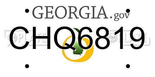 CHQ6819 Georgia License Plate