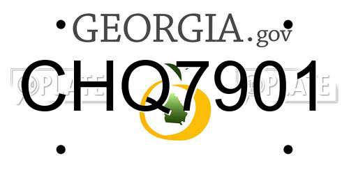 CHQ7901 Georgia License Plate