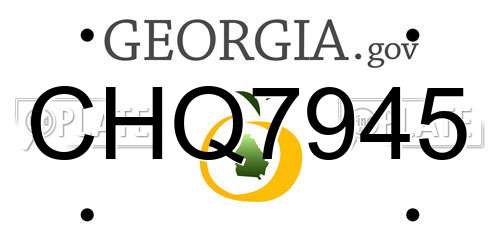 CHQ7945 Georgia License Plate