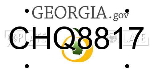 CHQ8817 Georgia License Plate
