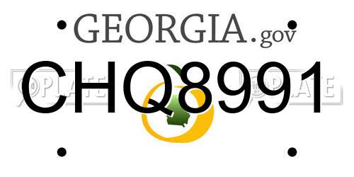 CHQ8991 Georgia License Plate