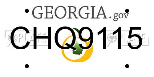 CHQ9115 Georgia License Plate