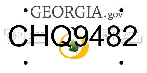 CHQ9482 Georgia License Plate