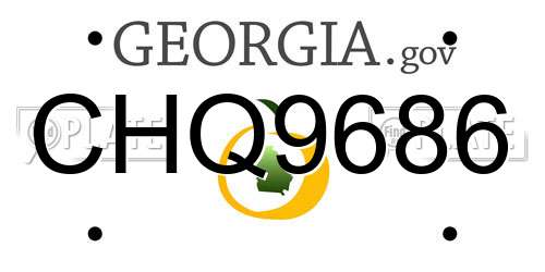 CHQ9686 Georgia License Plate