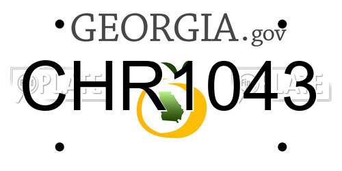 CHR1043 Georgia License Plate