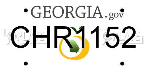 CHR1152 Georgia License Plate